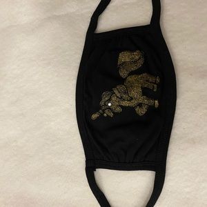 Gold Unicorn Face Mask